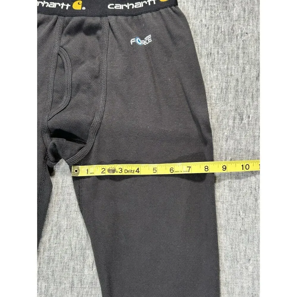 Carhartt Force Heavyweight Cotton Thermal Base Layer Bottom Mens Small Black